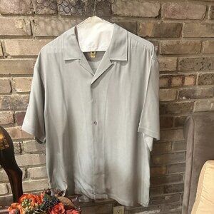 Cutter & Buck Mens Silk Shirt Preowned Size XL Silk Shirts Fathers Day Gifts